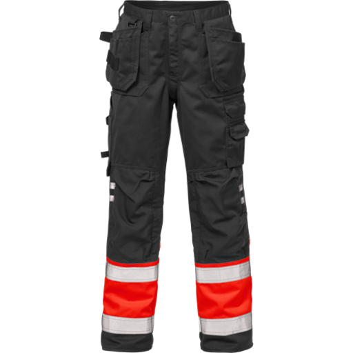 Hi-vis bukser på 1 rød/svart 56 Backuptype - Værktøj