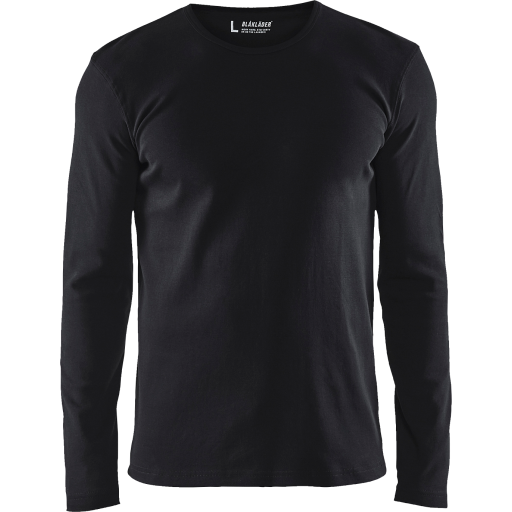 Langermet T-skjorte svart 4xl