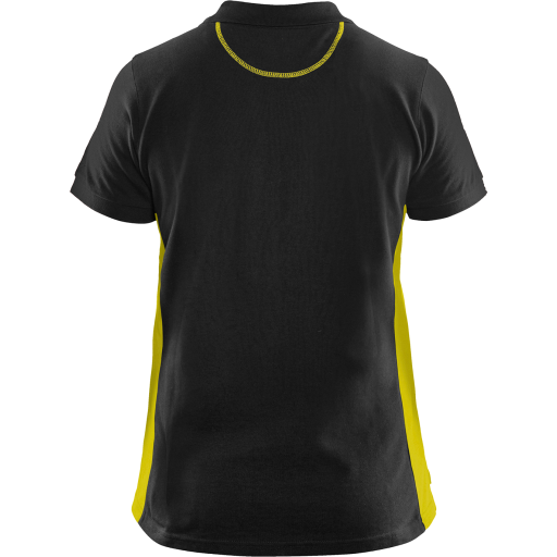 Blåkläder damepoloskjorte 33901050, svart/gul, størrelse XL Backuptype - Værktøj