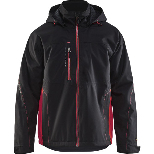 Skalljakke sort/rød xxxl