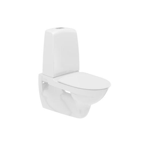 Ifö Spira 6293 vägghängd toalett, utan spolkant, rengöringsvänlig, vit