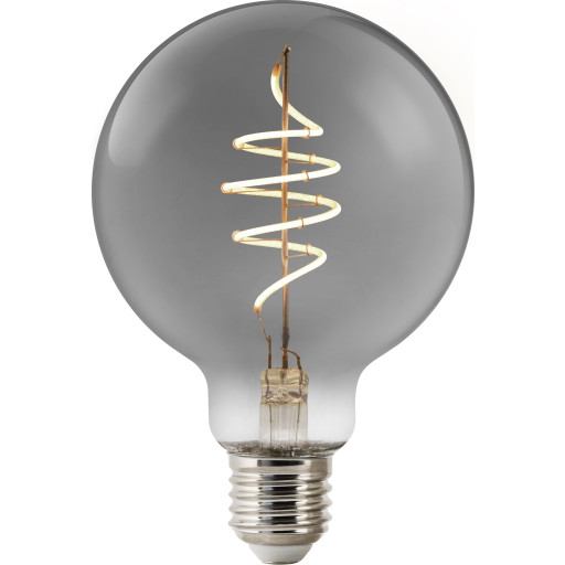 Nordlux Smart Deko E27 globe filamentpære, 4,7W, røgfarvet, Ø9,5 cm billede