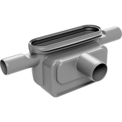 Unidrain udløbshus, lav byggehøjde, Ø50 mm billede