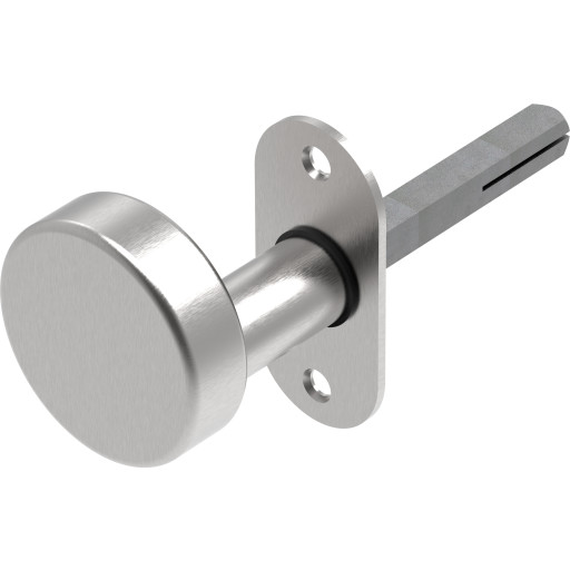 Randi 7087 Line18 fast dørknop, ø50 mm, børstet rustfrit stål