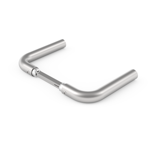 Randi 7021 Line18 dørhåndtag , L-formet, børstet rustfrit stål, uden rosetter billede