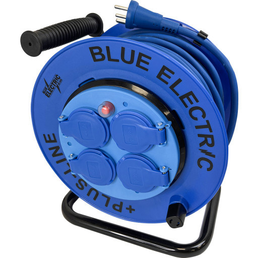 Blue Electric +plus-line kabeltromle - 25 meter m. jord billede