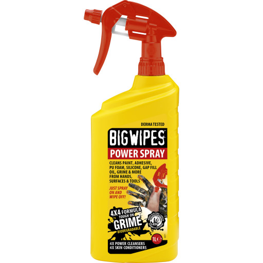 Big Wipes power spray, antibakteriell rensevæske, 1L Verktøy > Tetningmasse &amp; lim