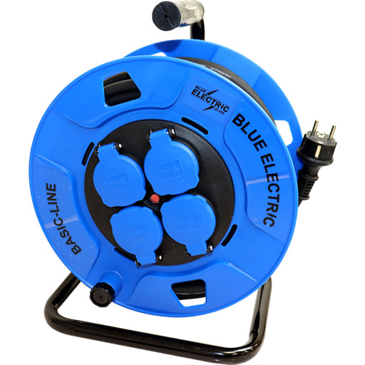 Blue Electric Basicline kabeltromle, 230 V, 25 m, Schuko