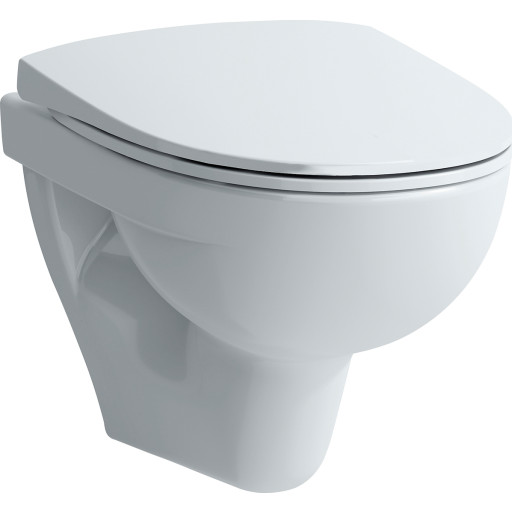 Laufen Pro-N væghængt toilet i hvid med LCC (rengøringsvenlig overflade) - 500x360 mm