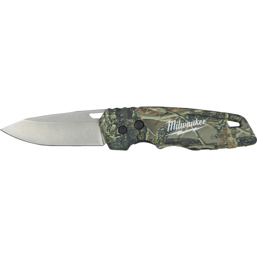 Milwaukee Fastback Camo foldekniv, glat klinge