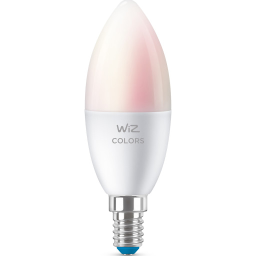WiZ Candle Lamp - Smart LED Lighting - Coloured and White Light - E14 - 40W - Frosted - Wi-Fi