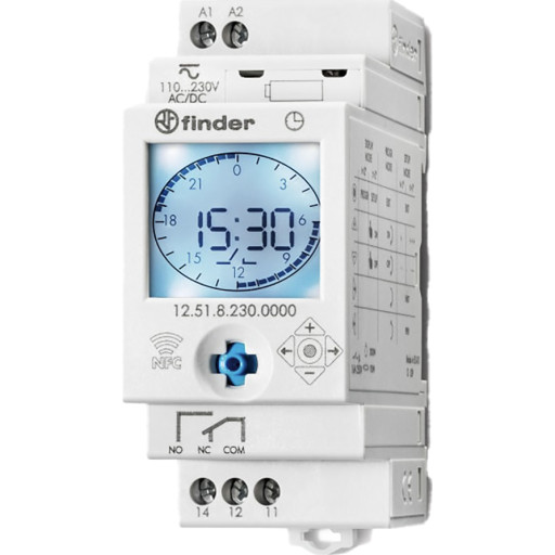 Bytt dag/uke 1CO, 16A 250VAC, NFC/manuell oppsett
