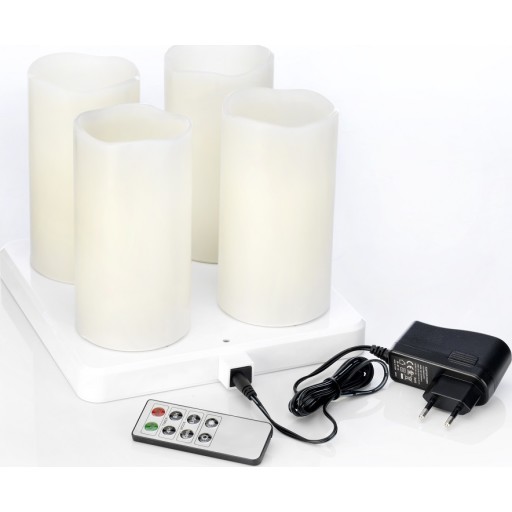Genopladelige Led Bloklys 4 Stk Fra Duni
