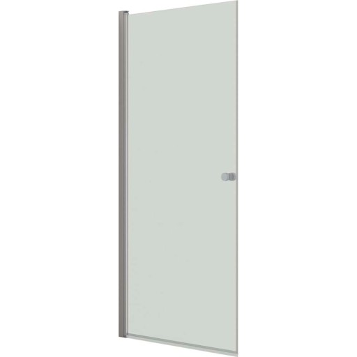 Dansani Match brusedør, model A, 97 cm, klart glas, satin profil billede