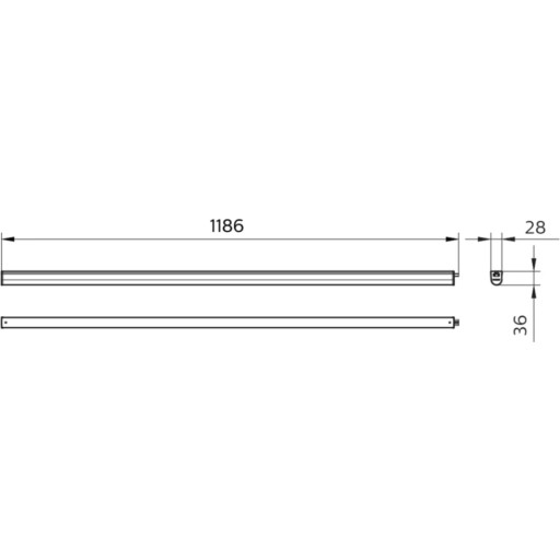Billede af Ledinaire Grundarmatur BN021C, 1900 lumen, 830, L1200 mm