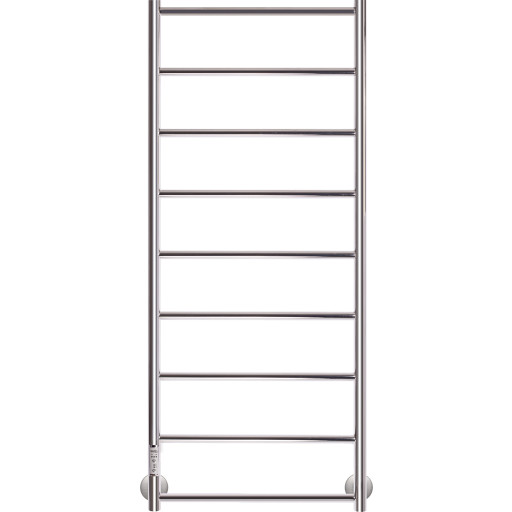 Kriss Polaris Plus El håndklædevarmer 1200x500mm rund profil/regulering/timer, poleret rustfrit stål