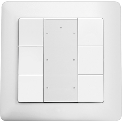 6-fold knapp for DALI-2, hvit Backuptype - El