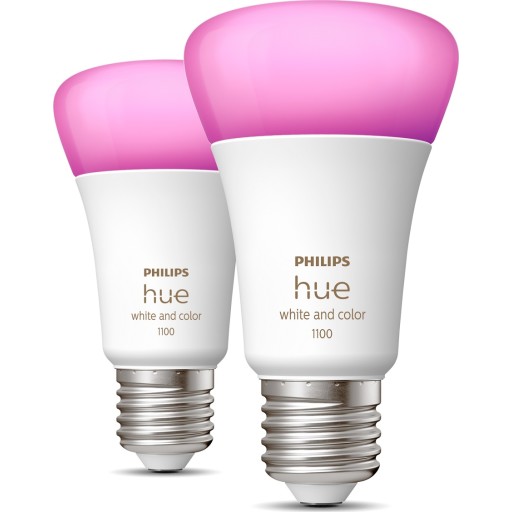 Philips Hue White Color Ambiance E27 standardpære, 2-pak, 9W Lamper &amp; el > Lyskilder