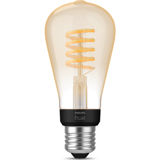 Philips Hue White Ambiance E27 edisonpære, 2200K-6500K, 7W, Ø6,4 cm