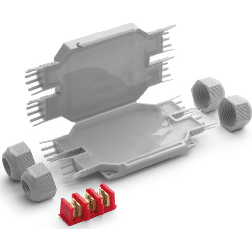 Raytech samledåse m/indbyg.gel 105x65x25 Lev. i blister,1 stk. m/kl(3x4mm2) IP68