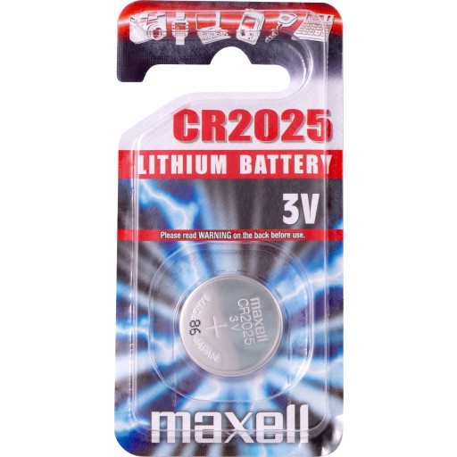 Maxell knappcellsbatteri lithium, 3V, CR2025, 1-pack
