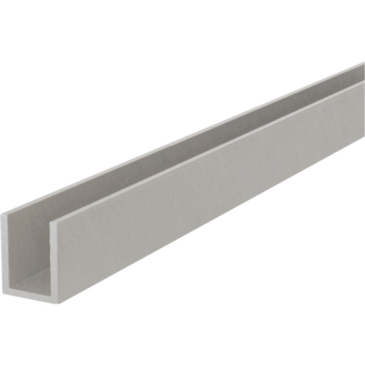 Cassøe Slim U-profil til gulvmontering, aluminium