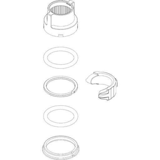 Damixa kit sliddele til studs & udløbshoved. Til Clover & Osier