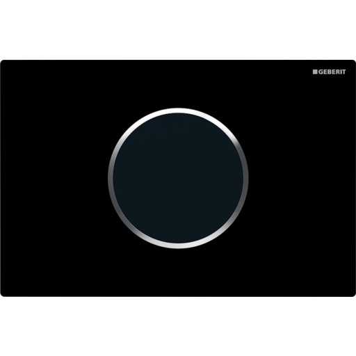 Geberit Sigma 10 Round betjeningsplade, berøringsfri, sort/krom