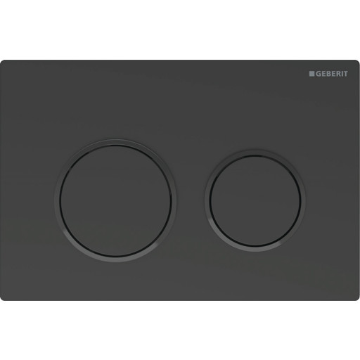 Geberit Omega 20 Round betjeningsplade, mat sort/sort billede