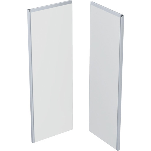 Contura Shower Showerama bagelement, brusevæg, 90x90 cm, frostet glas, aluminium profil