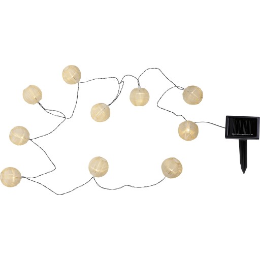 Star Trading Festival ljusslinga solcell, gula kulor