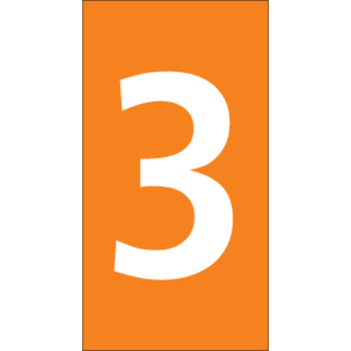 5 stk Trådmarkør (3) oransje WIC1 for 0,5-1,5 mm² tråd (200 stk.)
