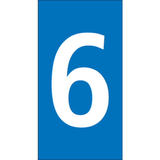 Billede af 5 stk Ledningsmærke (6) blå WIC2 til 1,5-2,5 mm² ledning (200 stk)