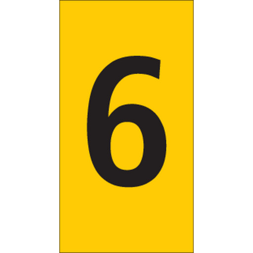 Billede af 5 stk Ledningsmærke (6) gul WIC2 til 1,5-2,5 mm² ledning (200 stk)