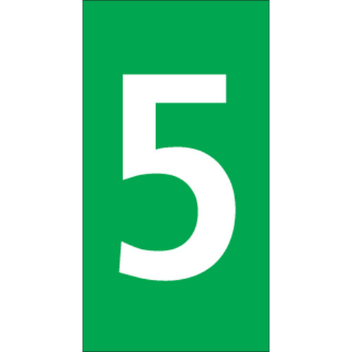 5 stk Trådmarkør (5) grønn WIC3 for 4,0-6,0 mm² ledning (100 stk.)