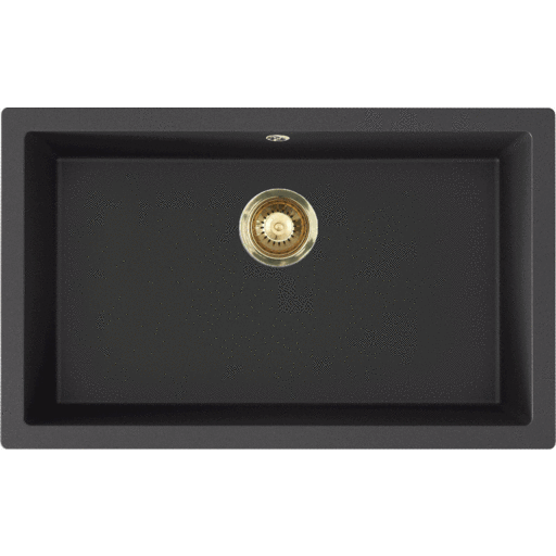 Lavabo Jupiter 800 diskb&auml;nk, 75,6x46,6 cm, svart