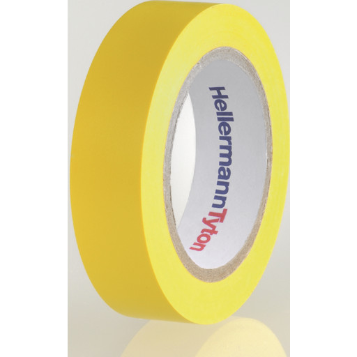 10 stk Hela Vinyltape, PVC-isolasjonstape 15 mm X 10 m, gul