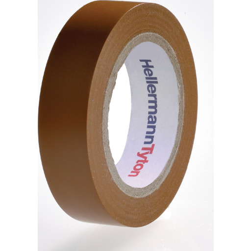 10 stk Hela Vinyltape, PVC-isolasjonstape 15 mm X 10 m, brun Backuptype - El
