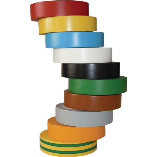 Hela Vinyltape, PVC isolasjonstape 15 mm X 10 m, fargeblanding