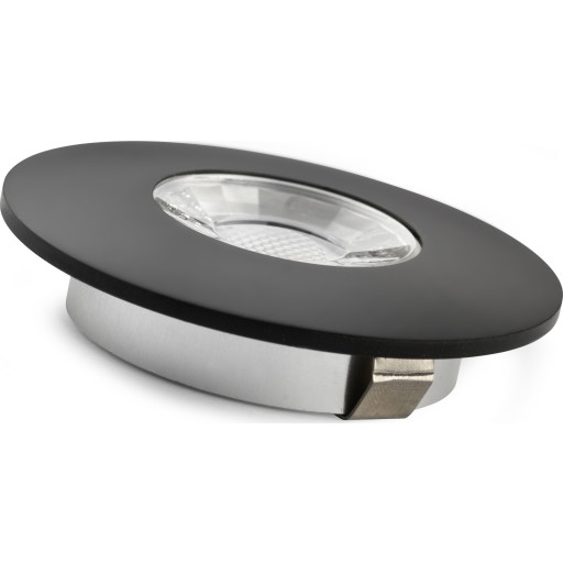 Maestro møbelspot 1,5W 12V 140 lumen, sort