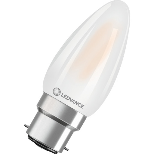 Billede af Ledvance Comfort B22D kertepære, 2700K, 3,4W