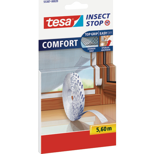 Tesa Insect Stop Comfort burretape 5,6 m x 9 mm i hvid