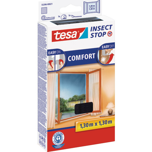 Tesa Insect Stop Comfort insektnet, 130x130 cm, antracit