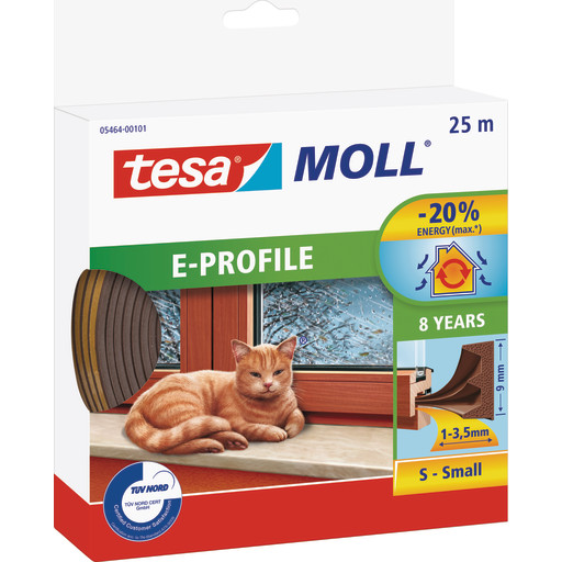 Tesamoll tætningsliste E-profil 25 m, brun billede