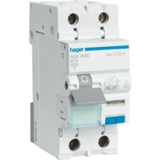 Kombinasjonsbryter PFI/strømbryter 1P+NC 10A 300mA AFA960G