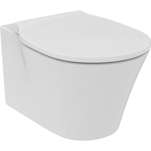 Ideal Standard Connect Air væghængt toilet, inkl. soft close toiletsæde, rimless, hvid