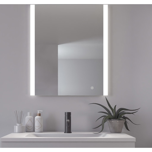 Loevschall Vega speil med lys, dimbar, touch, 60x70 cm Baderom > Innredningen