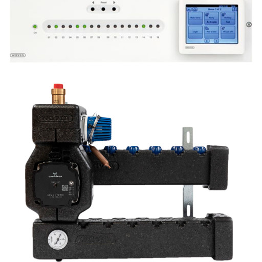 Wavin AHC 9000 gulvvarmestyring, trådløs, 5 kredse