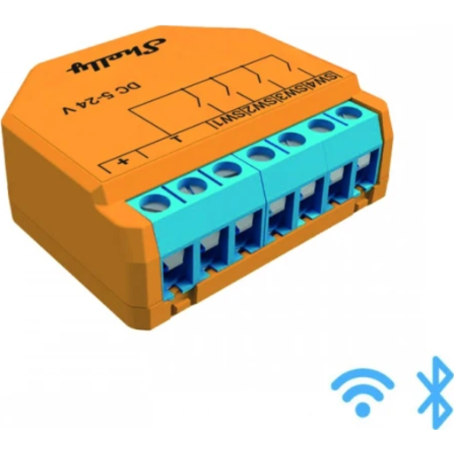 Shelly Plus I4 DC WiFi-inngangsmodul, 4 kanaler (5-24VDC) Backuptype - El