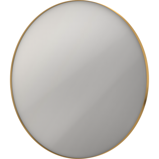 Sanibell Ink SP17 speil med lys, dimbar, duggfri, gull, Ø120 cm Baderom > Innredningen